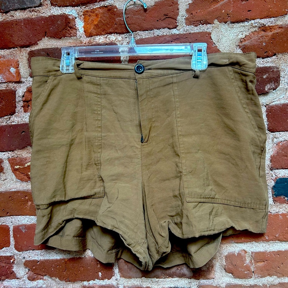 Lightweight Dark Tan 3 Inch Inseam Shorts Plus